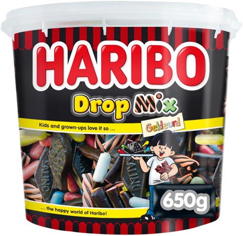 DROPMIX GEKLEURD HARIBO 650GR 650 Gram