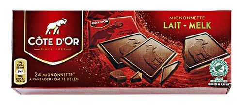 CHOCOLADE COTE D'OR 10GR MIGNONNETTE MELK 24 Stuk