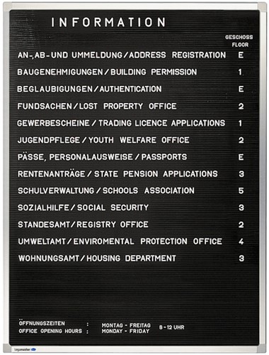 INFOBORD LETTER LM PREMIUM 60X40 VERTICAAL 1 Stuk