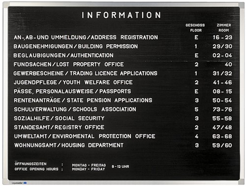 INFOBORD LETTER LM PREMIUM 40X60 RUBBERPROFIEL HOR 1 Stuk