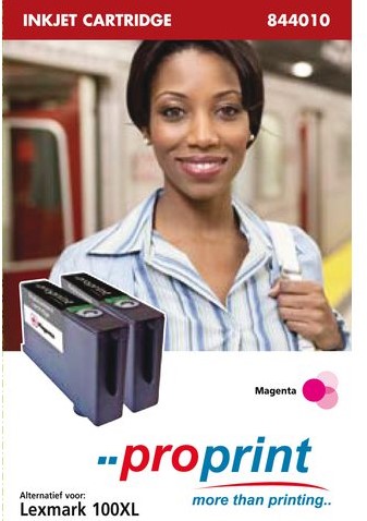INKCARTRIDGE PROPRINT LEX 100XL ROOD DUOPACK 2 STUK
