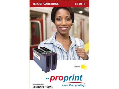 INKCARTRIDGE PROPRINT LEX 100XL GEEL DUOPACK 2 STUK