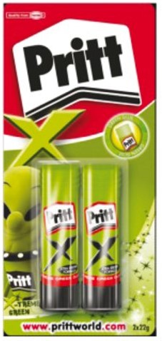 Lijmstift Pritt Extreem Green 22gr 2 stuks op blister
