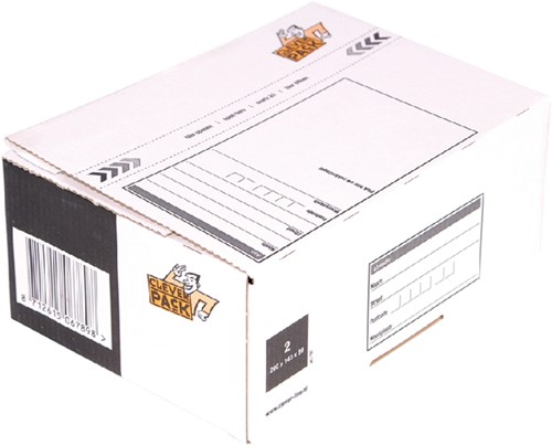 POSTPAKKETBOX 2 CLEVERPACK 200X140X80MM 1 Stuk