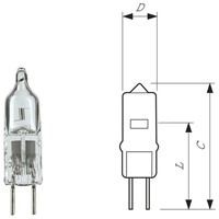 Halogeenlamp Philips Capsule 20W 12V fitting GY6.35