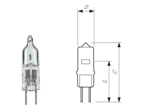 Halogeenlamp Philips Capsule 20W 12V fitting GY6.35