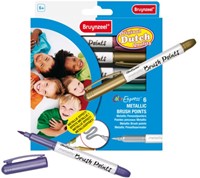 KLEURSTIFT BRUYNZEEL COLOREXPRESS METALLIC BRUSH 6 STUK