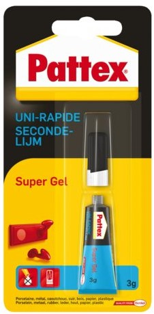 SECONDELIJM PATTEX SUPER GEL 3GR 1 Stuk