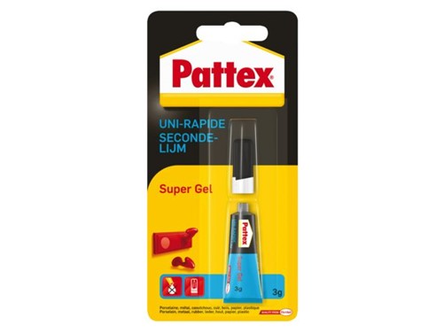 SECONDELIJM PATTEX SUPER GEL 3GR 1 Stuk