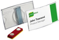 BADGE DURABLE 8123.19 CONVEX MET MAGNEET 40X75MM 1 Stuk