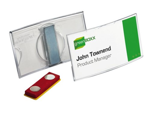 BADGE DURABLE 8123.19 CONVEX MET MAGNEET 40X75MM 1 Stuk