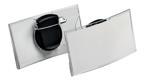 BADGE DURABLE 8124.19 CONVEX MET COMBIKLEM 40X75MM 1 Stuk