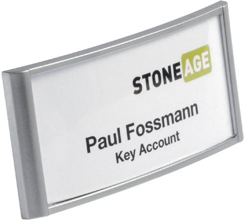 BADGE DURABLE CLASSIC COMBIKLEM 34X74 ZILVERGRIJS 1 Stuk