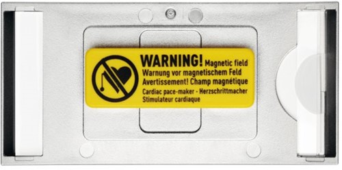BADGE DURABLE CLASSIC MAGNEET 30X65MM ZILVERGRIJS 1 Stuk