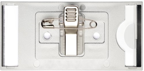 Badge Durable 8541 classic met combiklem 30X65mm zilvergrijs