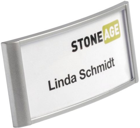 BADGE DURABLE CLASSIC MAGNEET 34X74MM ZILVERGRIJS 1 Stuk