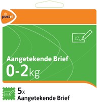 Pakketzegel aangetekend brief zelfklevend 0-2 kg