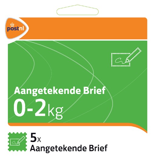 Pakketzegel aangetekend brief zelfklevend 0-2 kg