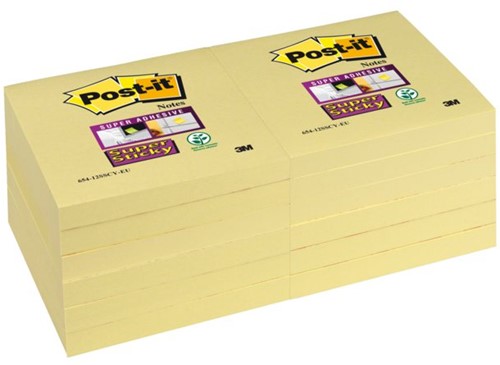 MEMOBLOK 3M POST-IT 654 76X76MM SS GEEL 1 STUK