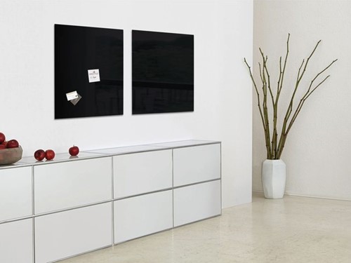 Glasbord Sigel magnetisch 480x480x15mm zwart