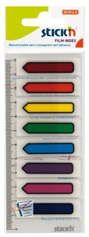 INDEXTABS STICK'N 45X12MMM PIJL ASS 8X15 STUK