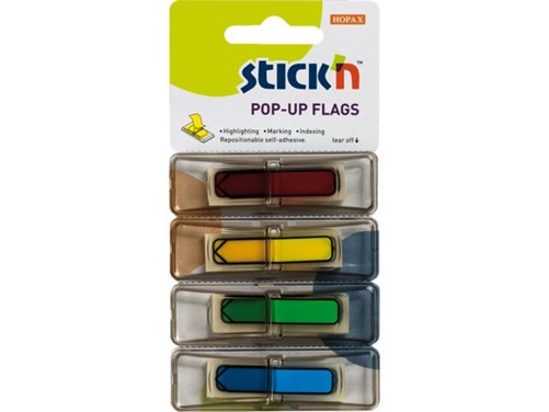 INDEXTABS STICK'N 45X12MMM PIJL ASS 4X30 STUK