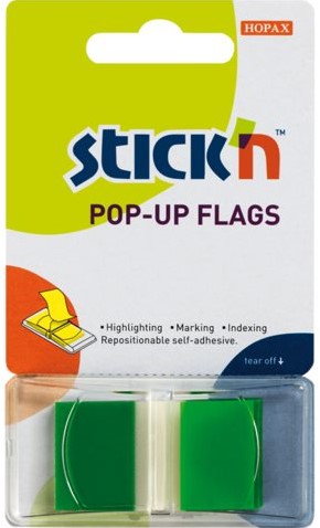 INDEXTABS STICK'N 45X25MMM NEON TR GROEN 50 TAB