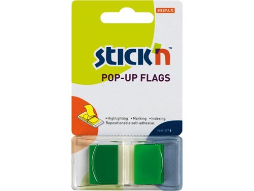 INDEXTABS STICK'N 45X25MMM NEON TR GROEN 50 TAB