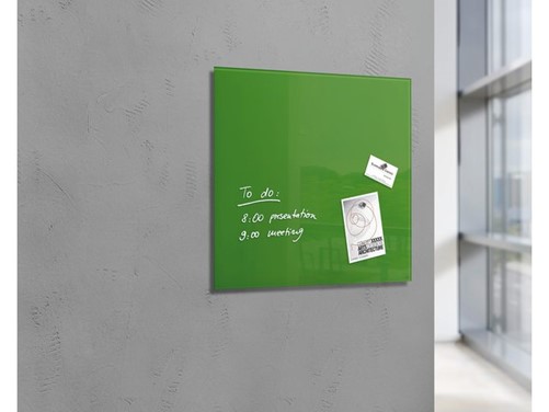 Glasbord Sigel magnetisch 480x480x15mm groen-2