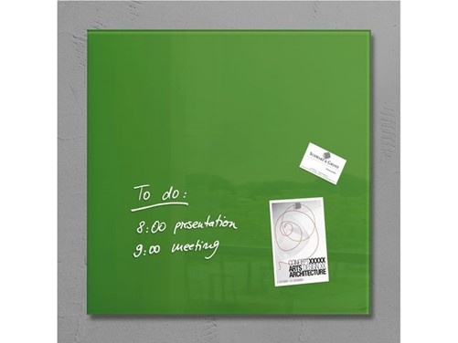 Glasbord Sigel magnetisch 480x480x15mm groen