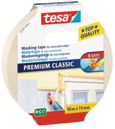 AFPLAKTAPE TESA 19MMX50M CLASSIC CREME 1 Stuk