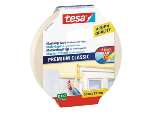AFPLAKTAPE TESA 19MMX50M CLASSIC CREME 1 Stuk