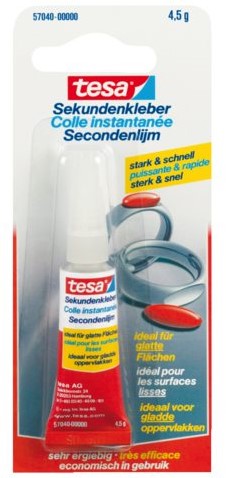 Lijm Tesa secondelijm flacon 4gram op blister