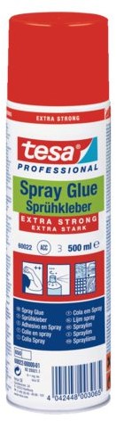 LIJM TESA SPRAY EXTRA STRONG 500ML 1 Stuk