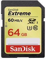 GEHEUGENKAART SANDISK SDXC EXTREME 64GB CL10 1 STUK