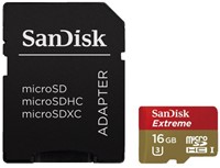 GEHEUGENKAART SANDISK MICRO SDHC EXTREME 16GB CL10 1 STUK