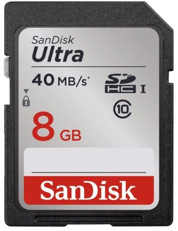 GEHEUGENKAART SANDISK SDHC 8GB CL10 1 STUK