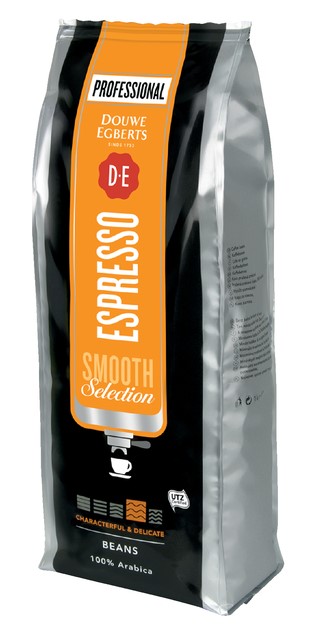 Koffie Douwe Egberts espresso bonen medium smooth 1000 Gram