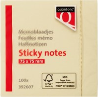 Memoblok Quantore 76x76mm geel 100 Vel-1