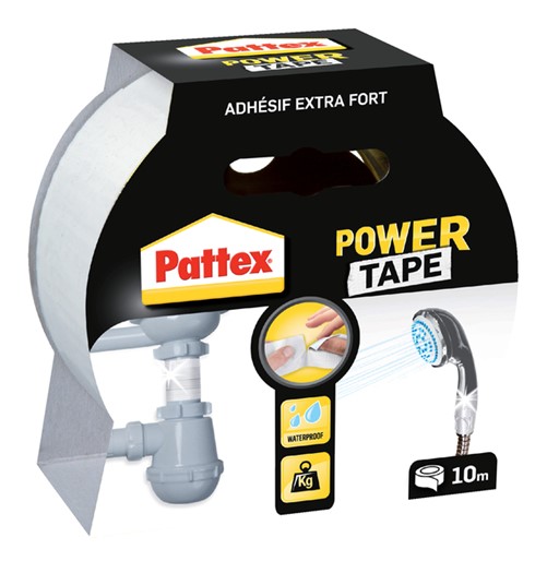 PLAKBAND PATTEX 50MMX10M POWER TAPE WIT 1 Stuk