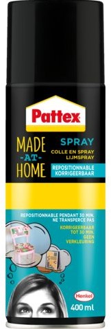 LIJM PATTEX HOBBY SPRAY NON-PERMANENT 400ML 1 Stuk