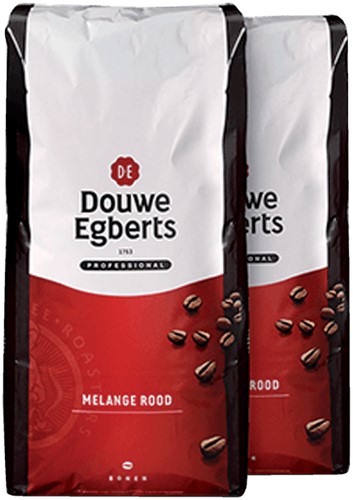 Koffie Douwe Egberts bonen Melange Rood 3kg 3000 Gram