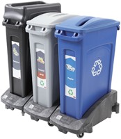 AFVALCONTAINER SLIM JIM GRIJS 87 LITER 1 Stuk-2