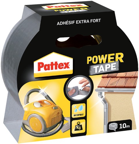 PLAKBAND PATTEX 50MMX10M POWER TAPE GRIJS 1 Blister
