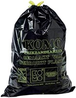 VUILNISZAK KOMO 60L MET TREKBAND 15 PER ROL ZWART 15 Stuk-2