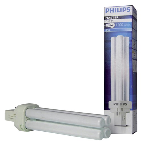 SPAARLAMP PHILIPS MASTER PL-C 18W 830 2P 1 Stuk