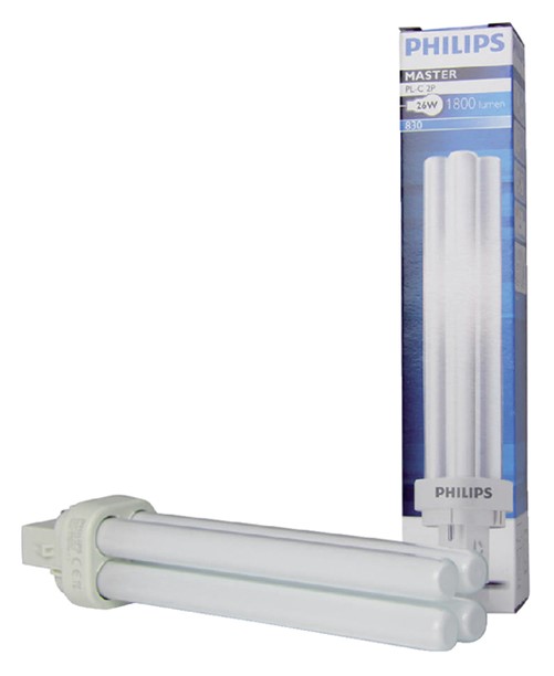 SPAARLAMP PHILIPS MASTER PL-C 26W 830 2P 1 Stuk