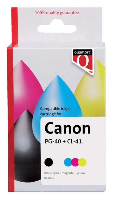 Inkcartridge Qua Can PG-40 CL-41 zwart kleur 2 Stuk