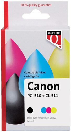 Inkcartridge Qua Can PG-510 CL-511  zwart kleur 2 Stuk