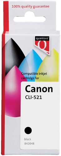 Inkcartridge Qua Can CLI-521 + CHIP zwart 1 Stuk
